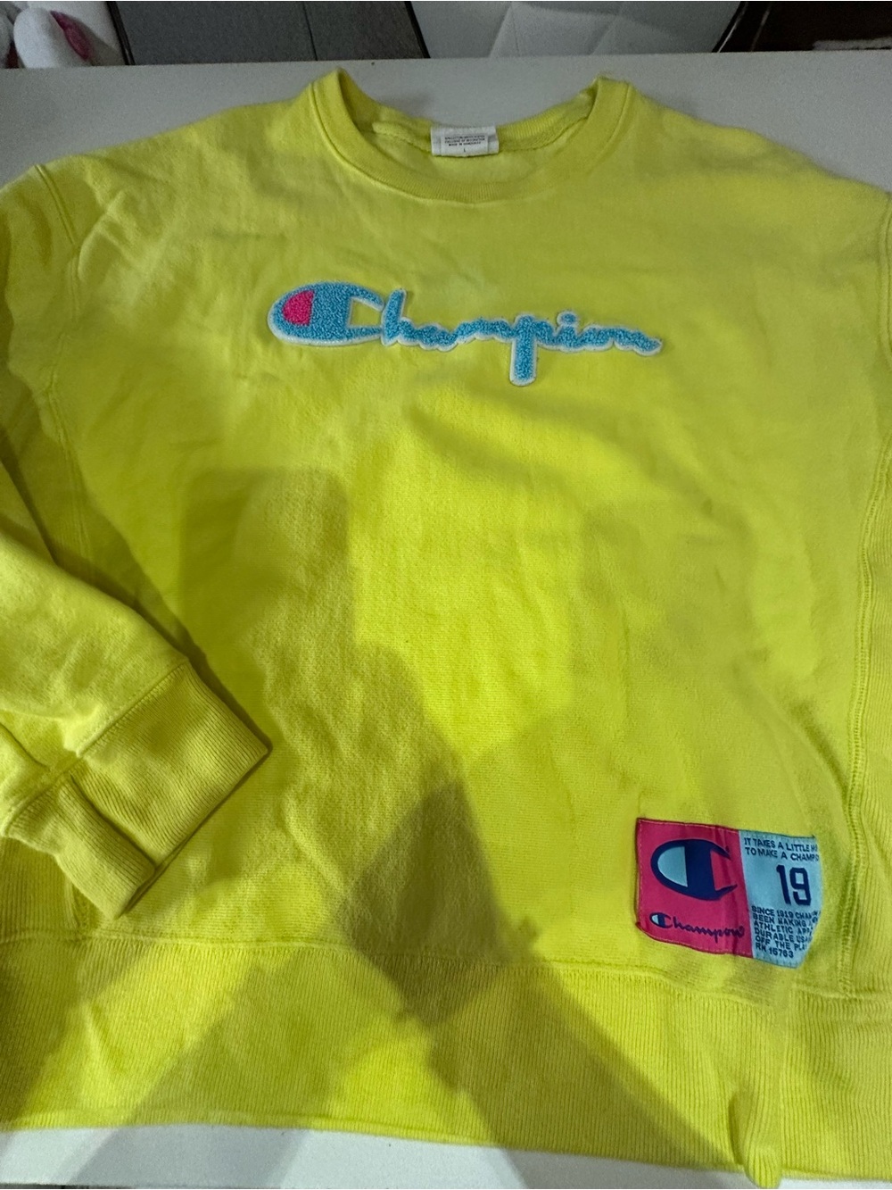 Champion Yellow Logo Sweatshirt